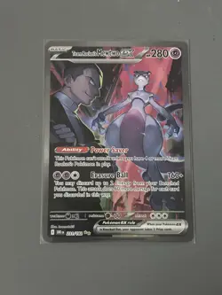 Team Rocket's Mewtwo ex 231/182 SIR Destined Rivals Pokemon TCG - Image 1