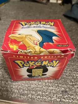 Pokemon Gold Plated Charizard Ball-1999 Burger King, New - Image 1