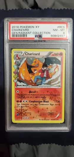 2016 Pokemon XY Charizard RC5/RC32 PSA 8 NM Mint Generations Radiant Collection - Image 1