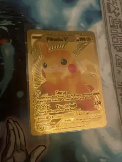 Pikachu V Gold Foil Fan Art Textured Collector Pokemon Card 170/185 HP190 P2 - Image 2