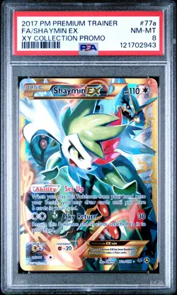 Pokemon Card PSA 8 Shaymin Ex 77a/108 XY Collection Promo 2017 Premium Trainer - Image 1
