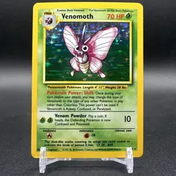 Venomoth Pokemon TCG Holo Rare Card 13/64 Jungle Set 1999 - Image 1