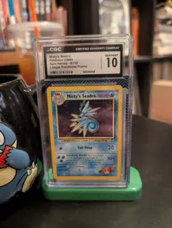 Mistys Seadra Holo Prerelease Gym Heroes 9/132 Pokemon CGC 10 Gem Mint - Image 1