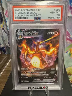 PSA 10 Charizard VMAX 080/S-P Collection Gift Box S-Chinese Pokemon Card - Image 1