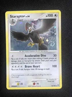 Staraptor | 16/130 | Holo Rare | Diamond & Pearl | Nm/Exc | Pokemon Card - Image 1