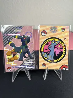Umbreon & Eevee Cracked Ice Holo Pokemon Lets Go Eevee Card Database - NM - Image 1