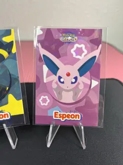 Umbreon Espeon Button Cracked Ice Holo Pokemon Lets Go Eevee Card Database - NM - Image 3