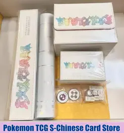 Pokemon S-Chinese EEVEE Playmat+Card deck box+Storage box+DIce+Damage Counters A - Image 1