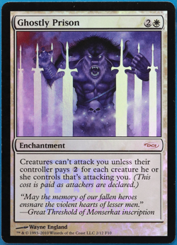 Ghostly Prison (FNM Promo) FOIL PLD MTG MAGIC CARD (505478) ABUGames - Image 1