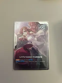 Gundam TCG, ST01-014, Command Unforeseen Incident C+ Alt Winner Prize Card - Image 1