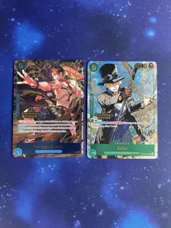 One Piece Portgas D Ace & Sabo 3rd Anniversary Pre-Release Winner Cards - Image 1