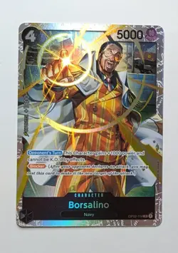 Borsalino OP02-114 PRB01 Super Rare Holo Foil One Piece TCG Card Game NM - Image 1