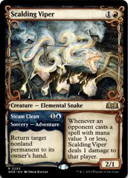 MTG Scalding Viper (Showcase) Wilds of Eldraine NM R Magic - Image 1