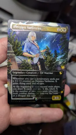 1x Estinien Varlineau Borderless Chocobo Track Foil NM Final Fantasy MTG x1 - Image 1