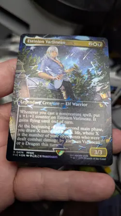 1x Estinien Varlineau Borderless Chocobo Track Foil NM Final Fantasy MTG x1 - Image 2