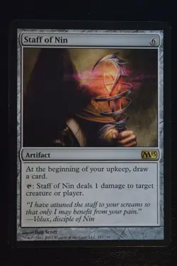 Magic The Gathering MTG STAFF OF NIN Magic 2013 LP Lightly Played - Image 1