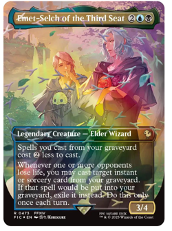 Emet-Selch of the Third Seat - Borderless - Choco Track Foil Final Fantasy MTG - Image 1