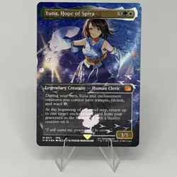 FF MTG - Yuna, Hope of Spira (Borderless #571) (Chocobo Track Foil) - Image 1