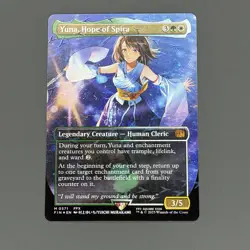 FF MTG - Yuna, Hope of Spira (Borderless #571) (Chocobo Track Foil) - Image 2