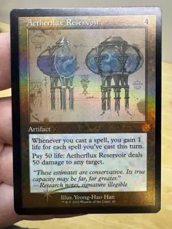 Aetherflux Reservoir The Brothers' War Retro Frame BRR LP MTG FOIL SCHEMATICS - Image 1