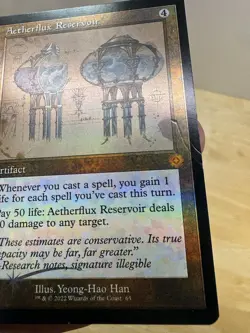 Aetherflux Reservoir The Brothers' War Retro Frame BRR LP MTG FOIL SCHEMATICS - Image 2