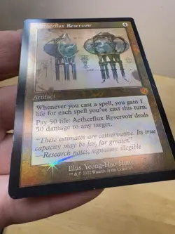 Aetherflux Reservoir The Brothers' War Retro Frame BRR LP MTG FOIL SCHEMATICS - Image 3