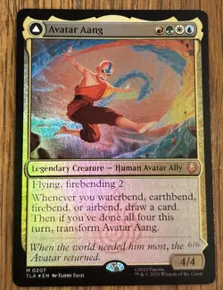 Avatar Last Airbender Aang Master of All Elements 207 Foil Near Mint - Image 1