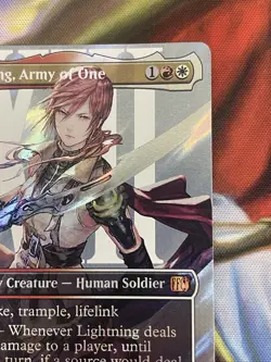 Lightning, Army of One (0545) (Borderless) (Surge Foil) Final Fantasy Foil - Image 2