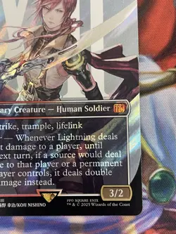 Lightning, Army of One (0545) (Borderless) (Surge Foil) Final Fantasy Foil - Image 3