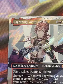 Lightning, Army of One (0545) (Borderless) (Surge Foil) Final Fantasy Foil - Image 5
