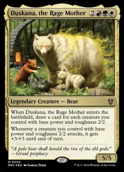 Duskana, the Rage Mother - Foil Light Play, English Magic the Gathering MTG Comm - Image 1