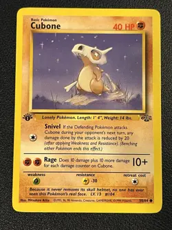 Pokemon Jungle Set 1st Edition Cubone 50/64 NM-LP - Image 1