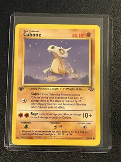 Pokemon Jungle Set 1st Edition Cubone 50/64 NM-LP - Image 3