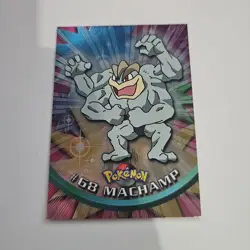 Machamp #68 Textured Holo Foil 1999 Topps Pokemon TV Animation Edition - Image 1