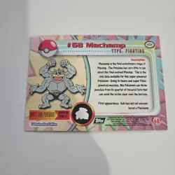 Machamp #68 Textured Holo Foil 1999 Topps Pokemon TV Animation Edition - Image 2