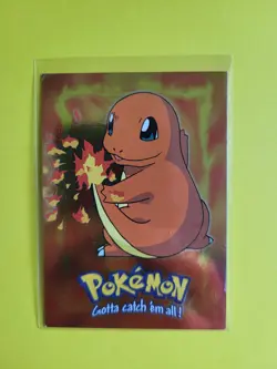 Topps Pokemon Evolution Charmander E4 of 12, Blue Logo, Never Played, Holo - Image 1