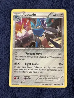 Lucario - 63/124 - Holo Rare - XY Fates Collide - Pokemon TCG NM - Image 1