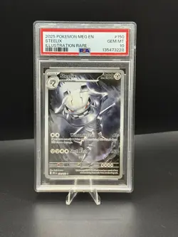 Steelix 150/132 Me01: Mega Evolution Holo PSA 10 Illustration Rare Pokemon TCG - Image 1