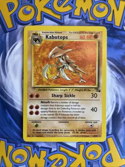 Kabutops 24/62 Non Holo Fossil Set Rare Pokemon WOTC LP-NM - Image 1