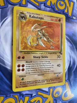 Kabutops 24/62 Non Holo Fossil Set Rare Pokemon WOTC LP-NM - Image 2