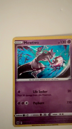 Pokemon Mewtwo Cosmo HOLO Promo 056/172 Mew V Box Exclusive! W/ Holo Bleed ? - Image 2