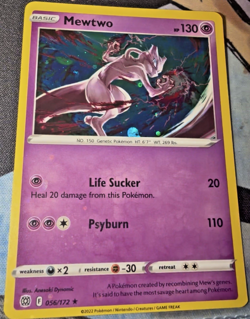 Pokemon Mewtwo Cosmo HOLO Promo 056/172 Mew V Box Exclusive! W/ Holo Bleed ? - Image 3