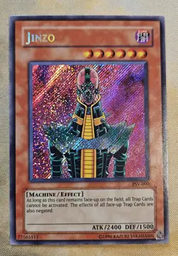 Yugioh Jinzo PSV-000 Secret Rare North American English 1996 NM - Image 1
