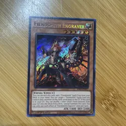 Yugioh! Fiendsmith Engraver INFO-EN017 Secret Rare 1st Edition NM - Image 1