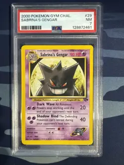 Pokemon TCG Sabrina's Gengar Gym Challenge Card 29/132 Regular Rare, PSA 7 - Image 1