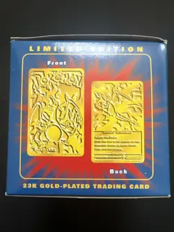 1999 Pokemon Burger King 23K Gold Plated Charizard Card NIB - Image 4