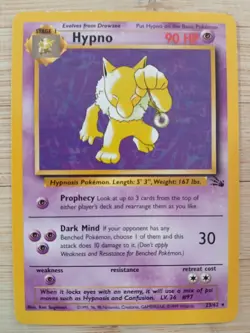 Hypno 23/62 Fossil Unlimited Non Holo Rare Pokemon TCG NM/LP Card - Image 1