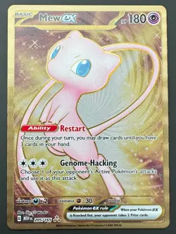 Pokemon TCG Mew EX Metal Gold 205/165 Scarlet & Violet 151 Promo Card - Image 1