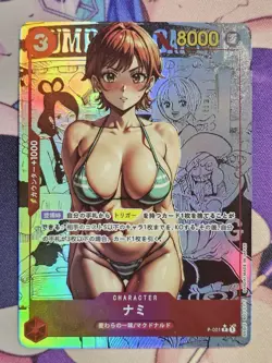 CUSTOM Nami One Piece Bikini Sexy Goddess Anime Waifu ACG Card Doujin - Image 1