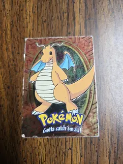 1999 Topps Pokemon Holo Foil Dragonite #149 E12 of 12 Damaged Poor Card - Image 1